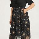 Bloomchic Size 30 • 6x •  • Halloween Moon & Star Print Ruched Patchwork Dress Photo 0