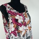 Zac and Rachel  Abstract Floral Fringe Tank Top Sz M Women’s Hawaiian Photo 1