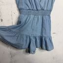 American Eagle  Denim Blue Chambray Ruffle Romper Jumper Size Large Photo 8