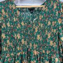 Torrid  Green V Neck MIDI Boho Floral Dress Size 2X Photo 3