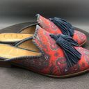 Jack Rogers  Womens Shoes 6 Delaney Mules Boho Textile Paisley Tassels Photo 1