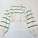 superdown  Sophia Stripe Sweater in White & Green Photo 0