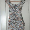 House Of CB  Kara Floral Lace-Up Ruched Mini Dress Size XS Photo 4