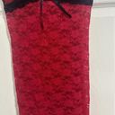 gilligan and o'malley Gilligan & O’Malley Red & Black Lace Lingerie Slip Dress Nightie S Small Photo 4