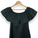 Zac Posen ZAC  Black Flutter Neckline Dress Photo 11