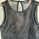 ASTR NWT  Black Silver Metallic Beaded Crop Top Medium Holiday New Year’s NYE Photo 3