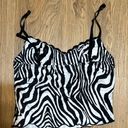 Y2K Zebra Lace Tank Top Photo 1