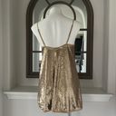 Free People Time To Shine Sequined Mini Slip Dress in Gold, Size S EXCELLENT! Photo 12