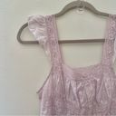 Free People  Beautiful Fleurs Poplin Smocked Ruffle Tank -  Purple, M Photo 6