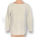 Coldwater Creek Vintage  Sweater Cream Dolman Sleeve Crewneck Knit Pullover Photo 8