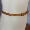 Gottex  Skinny Perforated Golden Leather Belt Photo 2