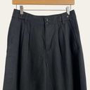 Madewell  Black Pleated Wide Leg Linen Blend Pants Size 4P NWT Photo 6