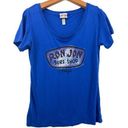 Ron Jon  Surf Shop Tampa FL Womens T Shirt SS Cobalt Blue Logo Spell Out Sz XL?? Photo 0