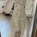 Alexis Nwt  x Target Cream Lace Cutout Long Sleeved Midi Collection Dress Photo 0