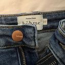 Bohme  Mid-Thigh Blue Denim Frayed Hem Shorts, Size 27 Photo 5