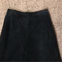 Chico's  Suede Leather Skirt Womens  1 (M/8) Used Black Laser Cutouts Photo 11