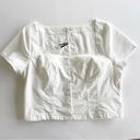 Madewell  Poplin Hook Front Top in White 14 NWT Photo 4