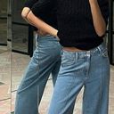 ZARA Wide Leg Cropped Denim Pants Photo 2