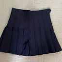 American Apparel Navy Pleated Mini Skirt Photo 3