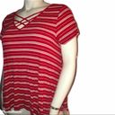 Westport  lace up collar striped tee Photo 1