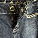 L.A. Idol USA  Medium Wash Low Rise Embellished Studded Straight Leg Jeans Size 3 Photo 4