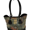 Dooney & Bourke Vintage  Plaid Christmas Handbag Purse Madras Patchwork Photo 2