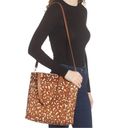 Madewell NWT  Transport Tote Animal Print Calf Hair Leather Bag Tan Camel & Ivory Photo 4