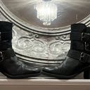 Clarks  Fernwood Lake Triple Buckle Moto combat black leather Boots size 8 zip up Photo 4