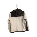 The North Face Denali Fleece Jacket Womens Size S White Gray With Hood Photo 1