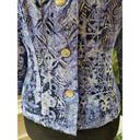 Ruby Rd . Women's Blue Rayon Long Sleeve Buttons Fronts Casual Jacket Size 14P Photo 4