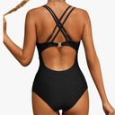 One Piece Charmo Tummy Control  Swimsuits for Women Ruched Bathing Suits Strappy V Neck Monokini Photo 1