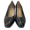 Salvatore Ferragamo  Vintage Black leather slip on pumps Size 10 Narrow Photo 2