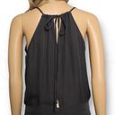 Michelle Mason  Cami Wrap Plunge Mini Dress in Charcoal Gray 100% Silk Size M Photo 7