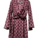 Trixxie Size Small Dress Pink Floral‎ Bell Sleeve Sheer Lined Spring BD1703 Photo 0