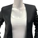 Frame  Womens Size 0 Black Silk Satin Blazer No Lapel Edgy Details Style lwot0083 Photo 3