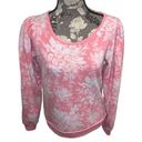 Rachel Parcell  Pink Quill Rose Brocade Sweatshirt size small Photo 0