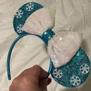 Disney Ears frozen Elsa headband light weight princess Mickey blue sequins Photo 1