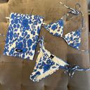 Triangl blue and white floral swimsuit Photo 0