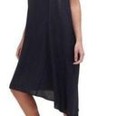 DKNY NWT  Women Sleeveless Crew Neck Handkerchief Hem Shift MIDI Dress Blue Small Photo 1