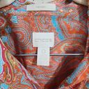 Chico's  Eclectic Paisley Printed Floral 100% Linen Women S Button Front Shirt Photo 1