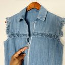 Akris Punto  Sleeveless Washed Denim Jumpsuit with Bootcut Leg Photo 2