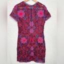 Minuet  Women's Lace Mini Dress Burgundy Red Floral Size L Party Cocktail Runs Sm Photo 7