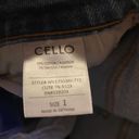 Cello Blue Jeans With Darker Blue And White Print Photo 5