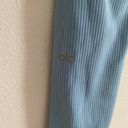 Alo Yoga Alo Ribbed High Waist 7/8 Blissful Legging M Blue Skies Photo 5