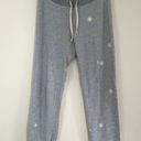 Sundry Grey White Embroidered Daisy Floral Drawstring Sweatpant Joggers Photo 3