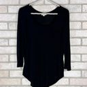 AG Adriano Goldschmied Ag Adriano Goldschmield Black Jaxon 3/4 sleeve Scoopneck Tee Size S Photo 3