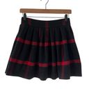 Alice + Olivia  Red & Black Plaid Wool Mini Skirt Photo 2