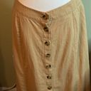 Universal Threads  wheatfield tan button front A-Line linen blend midi skirt Photo 2
