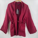 Dear John  Jacket Size Small Linen Blend NWT Cinch Pockets Open Lightweight Photo 5