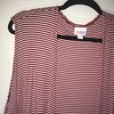 LuLaRoe  Red & White Striped Sweater Joy BNWT XL Photo 3
